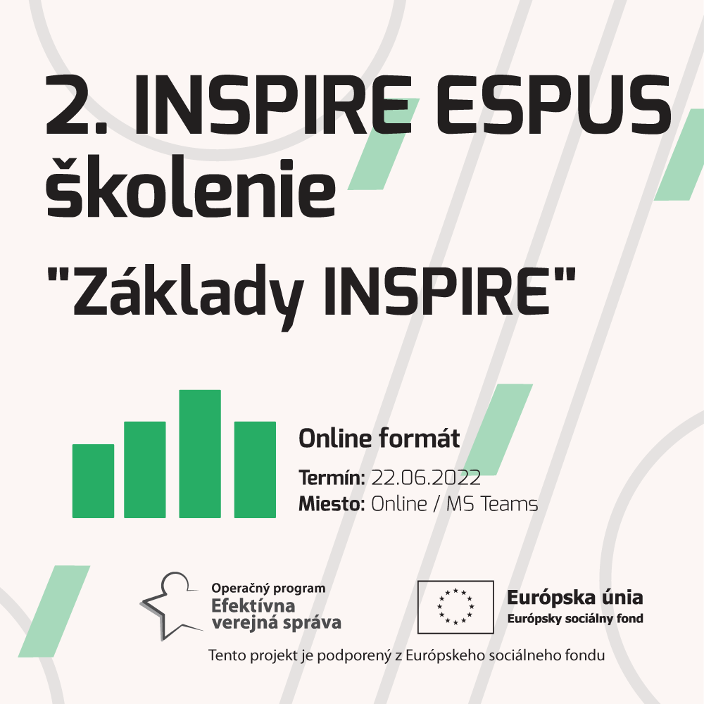 Dňa 22.06.2022 Ministerstvo životného prostredia SR zorganizovalo 2.INSPIRE ESPUS školenie zamerané na tému “Základy INSPIRE”. Príspevok prináša sumarizáciu súvisiacich výstupov.
