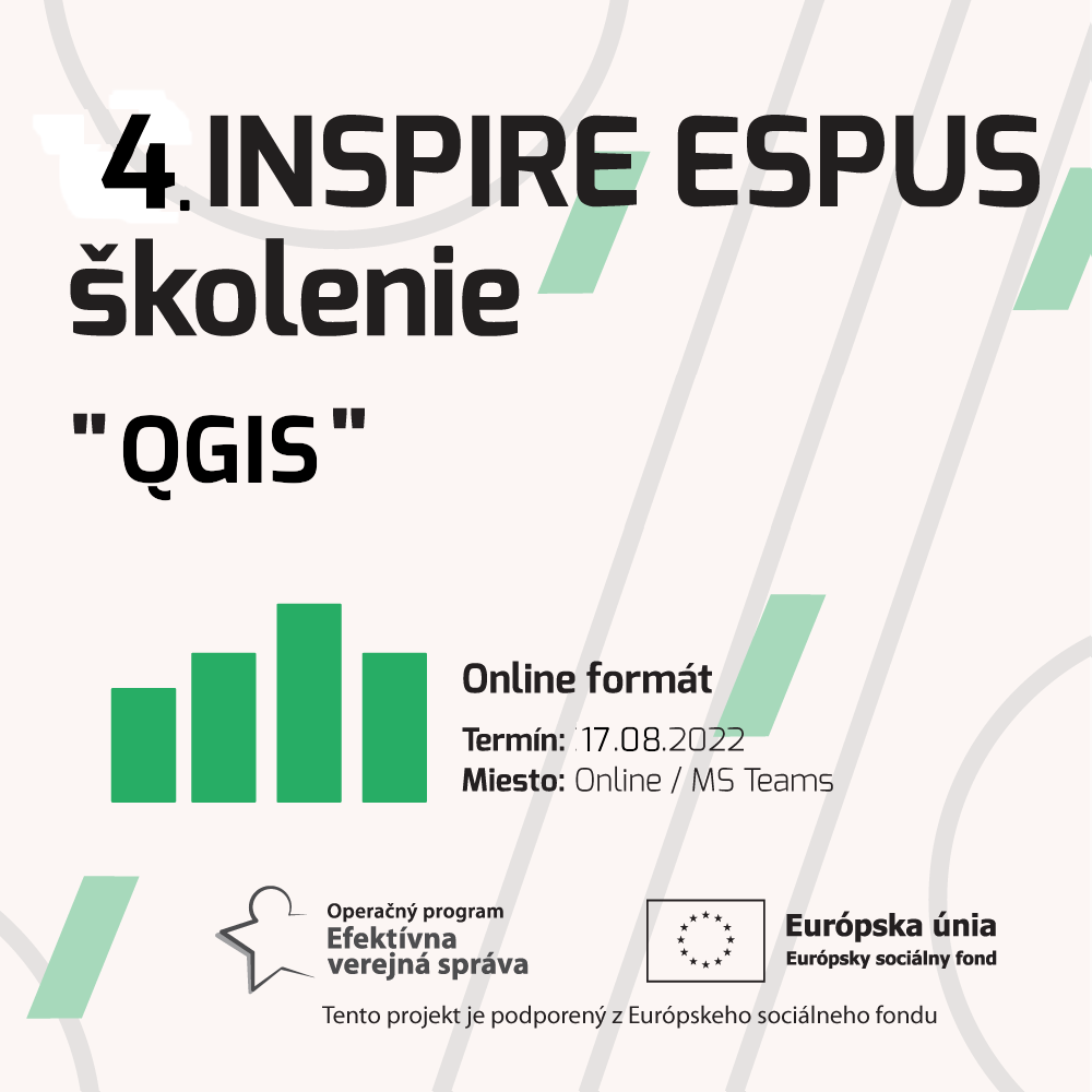 Dňa 17.08.2022 Ministerstvo životného prostredia SR zorganizovalo 4.INSPIRE ESPUS školenie zamerané na tému “QGIS”.