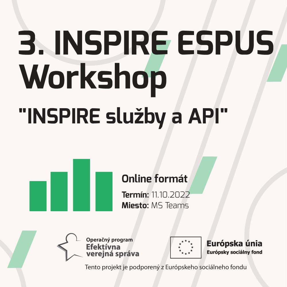 Ministerstvo životného prostredia SR zorganizovalo 3.INSPIRE ESPUS workshop zameraný na témy "INSPIRE služby a OGC APIs”. Príspevok poskytuje výstupy z tohto podujatia.