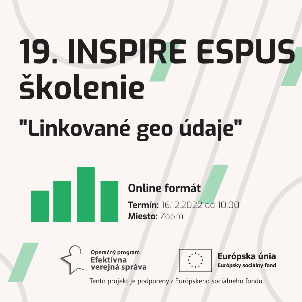 Dňa 16.12.2022 Ministerstvo životného prostredia SR zorganizovalo 19.INSPIRE ESPUS školenie zamerané na tému “Linkované geo údaje”. Príspevok poskytuje výstupy z tohto podujatia.