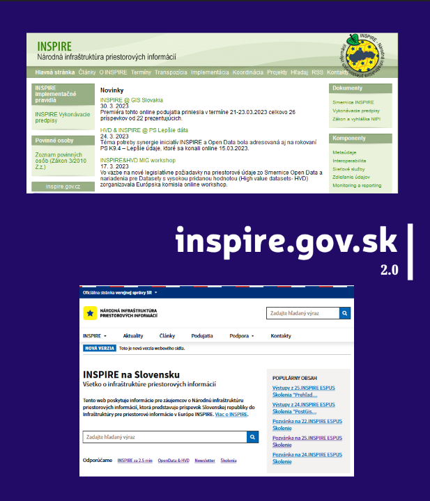 Po pätnástich rokoch prevádzky websídla inspire.gov.sk, sprístupňuje Ministerstvo životného prostredia Slovenskej republiky jeho novú druhú verziu. Veríme, že aj táto modernizovaná forma zdieľania informácií napomôže pri harmonizovanom zdieľaní a využívaní priestorových informácií na Slovensku.
