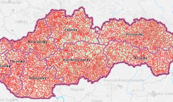 Mapa hraníc Slovenskej republiky