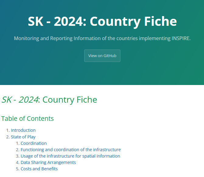 Ilustračný obrázok Publikácia SK INSPIRE Country Fiche a monitoringu 2024
