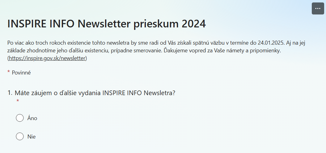 Radi by sme získali Vašu spätnú väzbu na tento informačný nástroj.