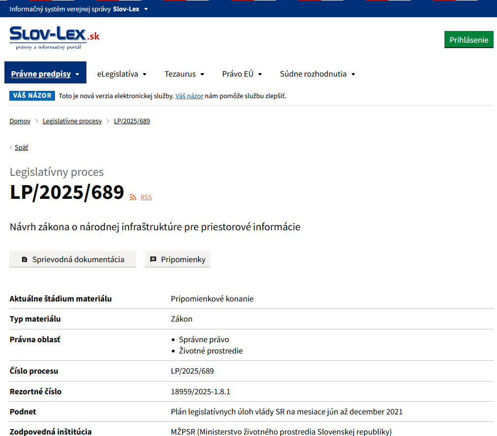 Ilustračný obrázok MPK k zákonu o národnej infraštruktúre pre priestorové informácie