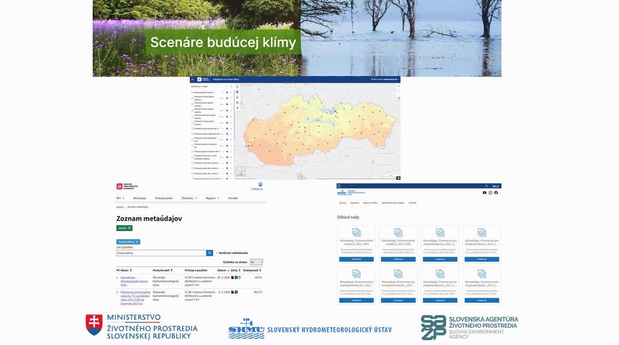 Ilustračný obrázok Údaje a aplikácie k zmene klímy