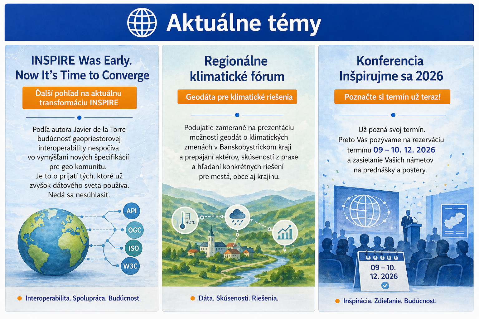Aprílový prehľad aktualít v oblasti priestorových dát a infraštruktúry